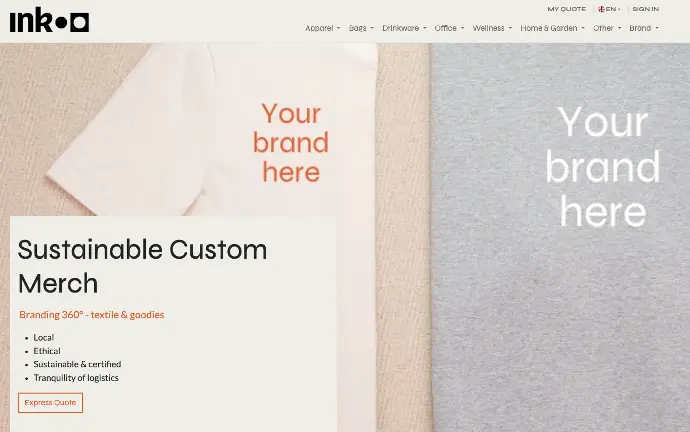Inkoo's website homepage