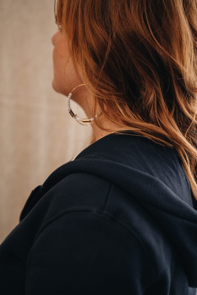 SWEAT BELGE À CAPUCHE ET TIRETTE FEMME, SOLIDE ET BIO