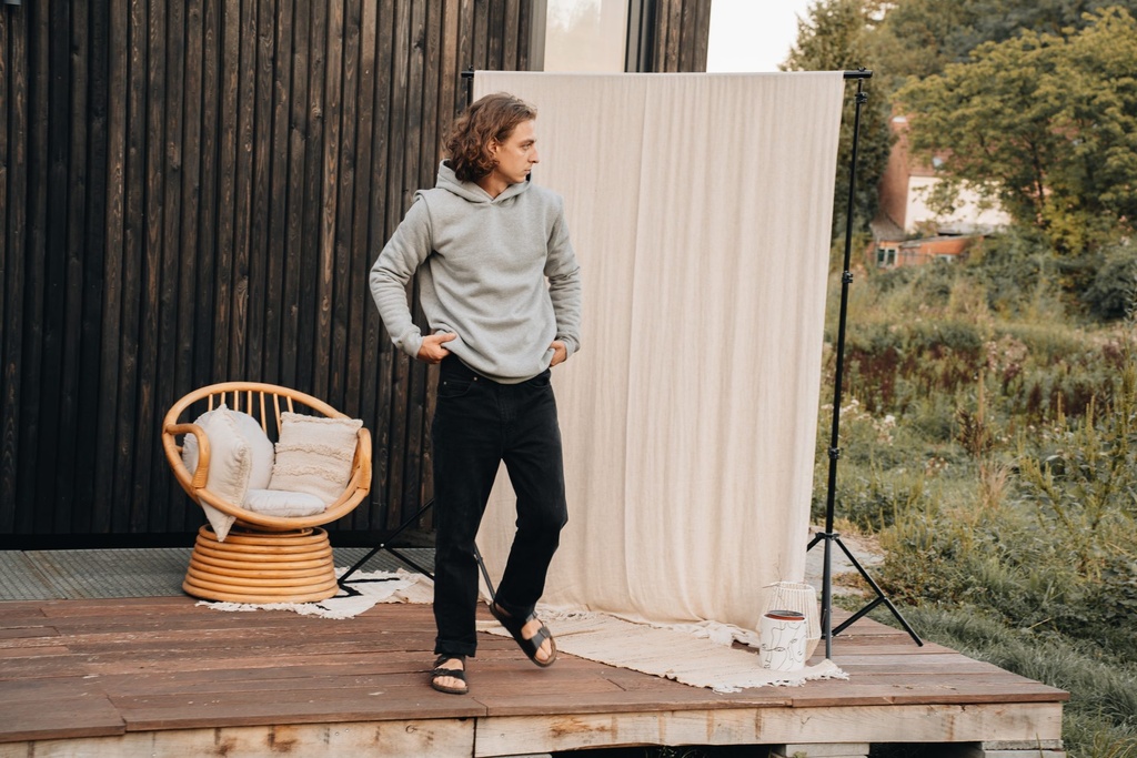 SWEAT BELGE À CAPUCHE HOMME, SOLIDE ET BIO