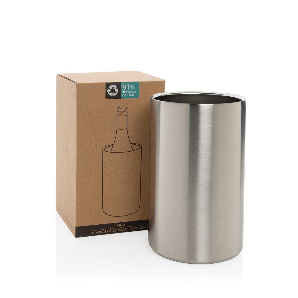 Vino RCS certified recycled stainless steel wine bucket 
