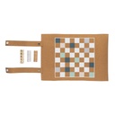 Britton cork foldable backgammon and checkers game set 