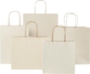 Sac en papier fabriqué à partir de déchets agricoles 150 g/m2 avec poignées torsadées
