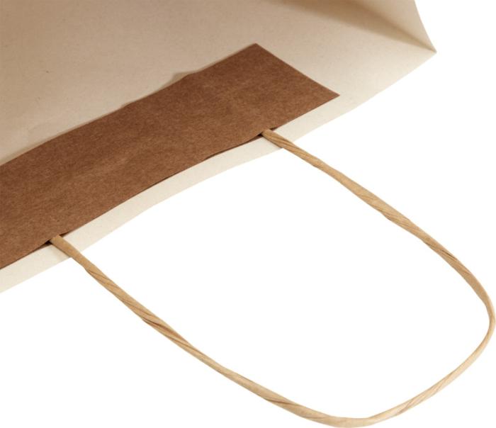 Sac en papier fabriqué à partir de déchets agricoles 150 g/m2 avec poignées torsadées