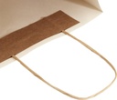 Sac en papier fabriqué à partir de déchets agricoles 150 g/m2 avec poignées torsadées