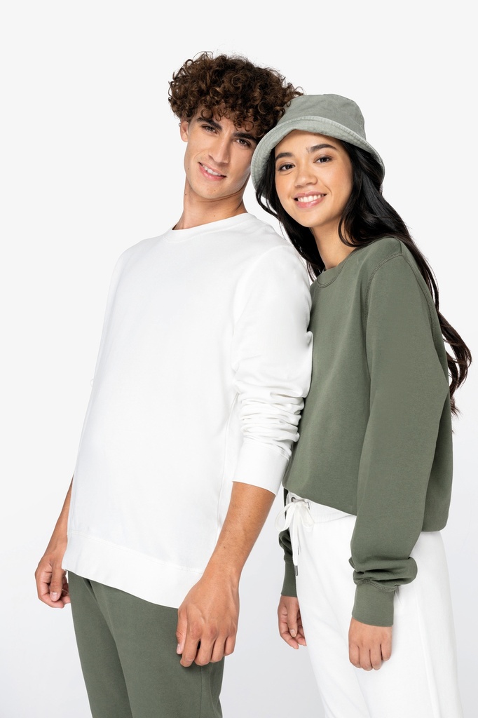 Unisex eco-friendly French Terry crew neck sweatshirt