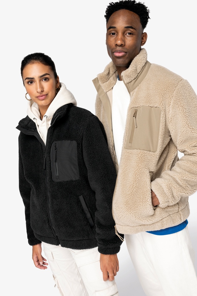 Eco-friendly unisex sherpa jacket