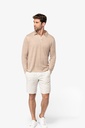 Eco-friendly men’s long sleeve linen polo shirt