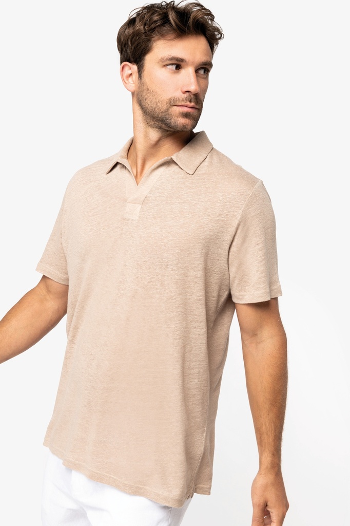 Men’s linen polo shirt