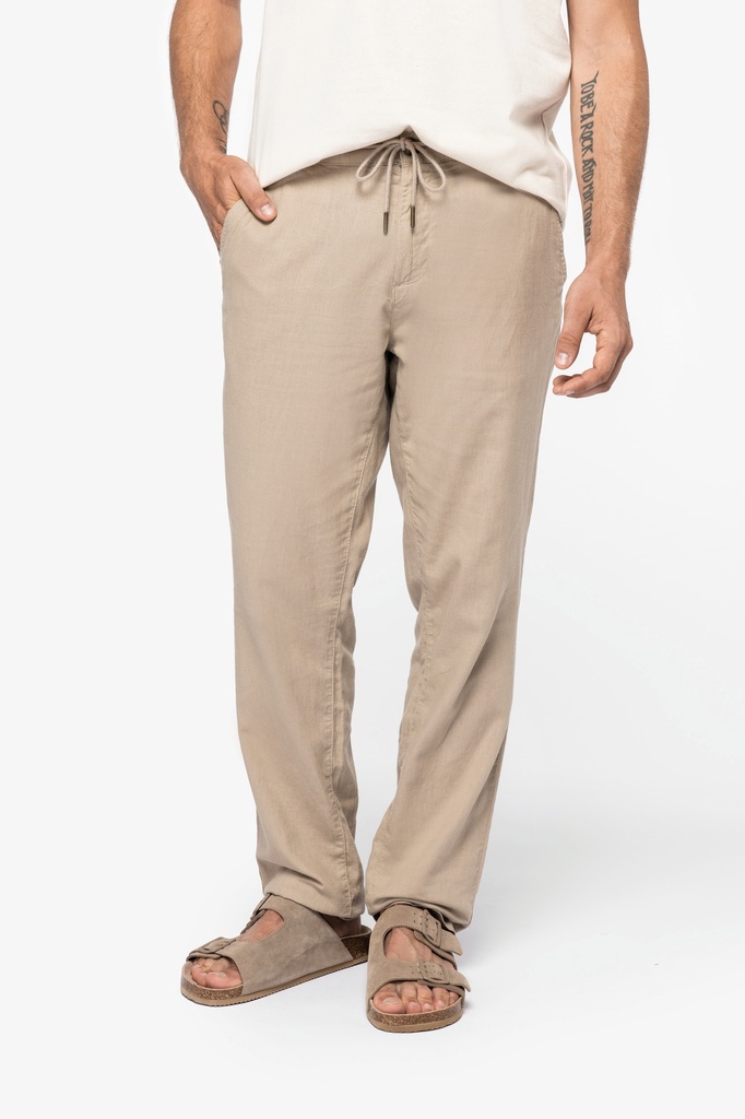 Men's eco-friendly linen and organic cotton trousers