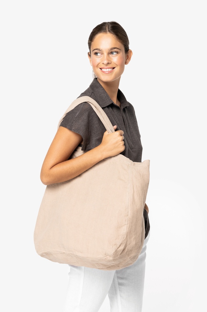 Eco-friendly linen shopping bag