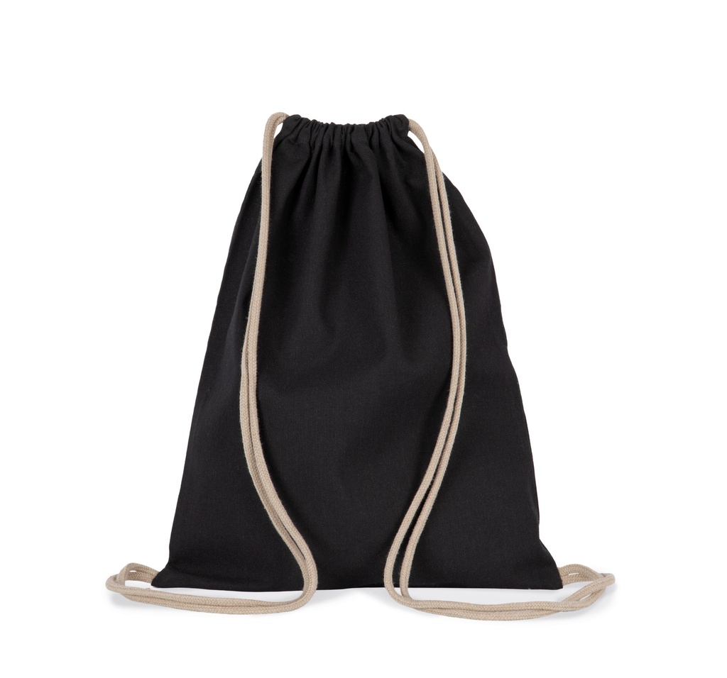 Recycled backpack with drawstring