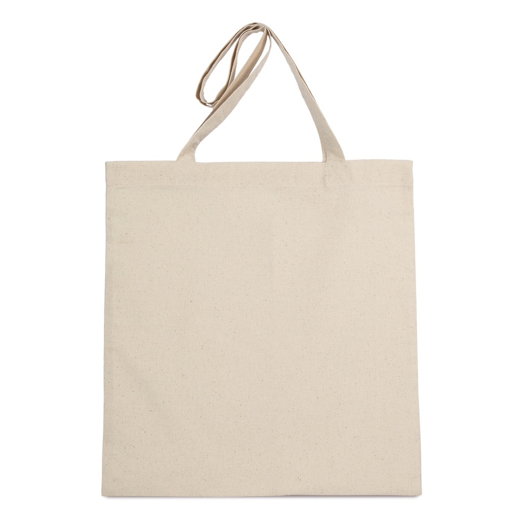 K-loop organic cotton flat tote bag