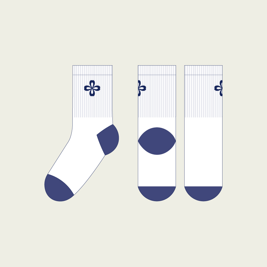 Sock - Sport medium with embroidery - Made in Portugal