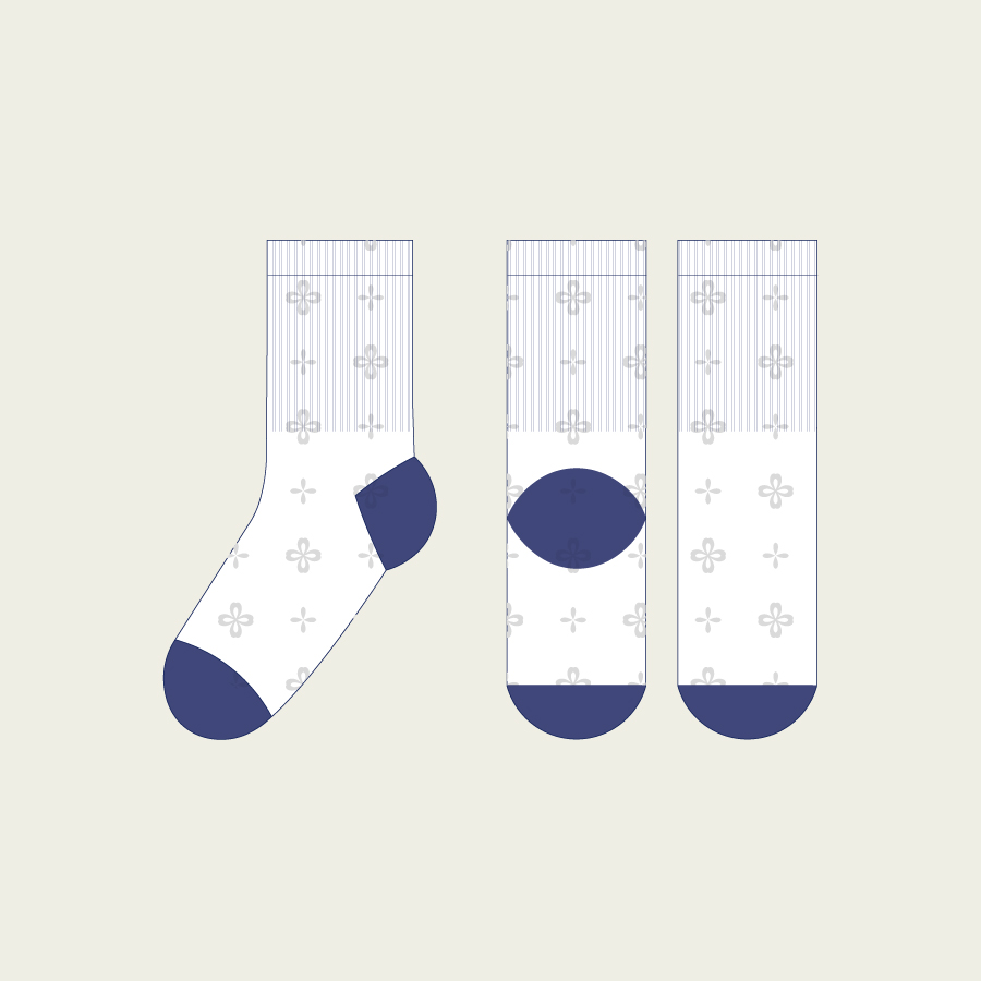 Sock - Medium sport jacquard - Made in Portugal