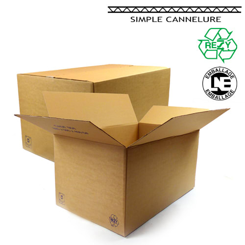 Carton Neuf • Caisse Carton Simple Cannelure 60 x 40 x 40 cm [SC110]