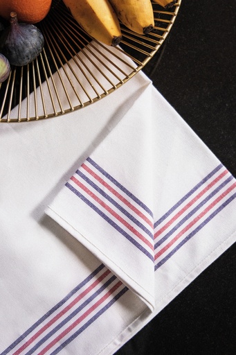 Striped tea towel - "Origine France Garantie" [K139]