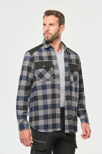 Men’s checked shirt with pockets [WK520]