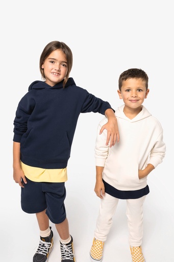 Eco-friendly kids' oversize hooded sweatshirt [NS438]