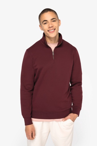 Men’s eco-friendly zip high neck sweatshirt [NS428]