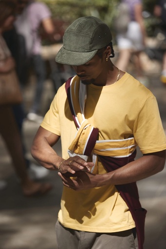 5-panel velour camper cap [B679]