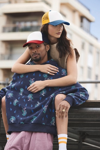 Multicolour 5-panel trucker cap [B639]