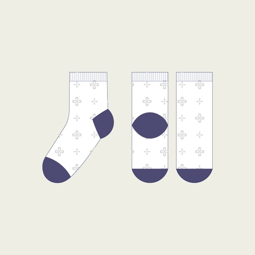 Socks - Half-low jacquard sports socks - Made in Portugal