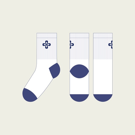 Sock - Sport medium with embroidery - Made in Portugal