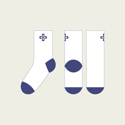 Sock - Medium classic with embroidery - Made in Portugal