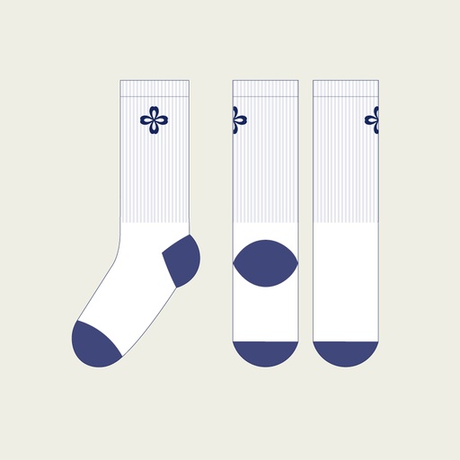 Sock - High sport with embroidery - Made in Portugal