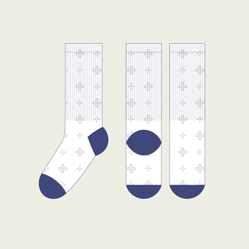 Sock - High jacquard sport - Made in Portugal