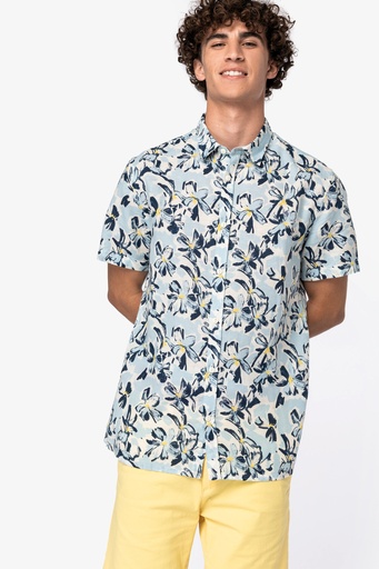 Men’s eco-friendly plant print shirt [NS530]