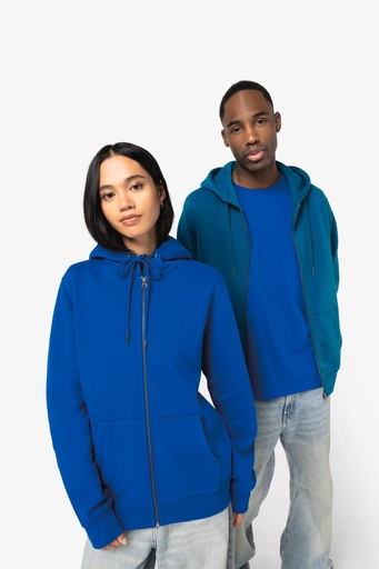 Eco-friendly unisex full zip hooded sweatshirt [NS402]