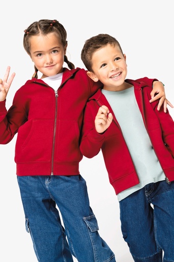 Eco-friendly kids’ full zip hooded sweatshirt [NS405]