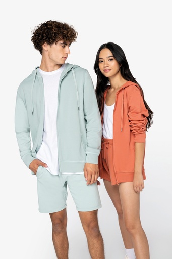 Unisex eco-friendly French Terry full zip hooded sweatshirt [NS417]