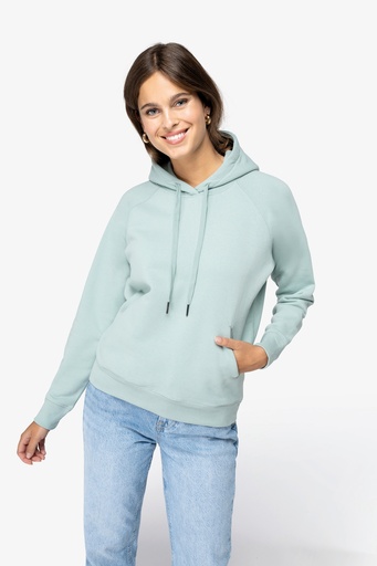 Ladies' eco-friendly raglan hooded sweatshirt [NS422]