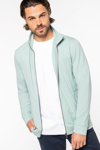 Eco-friendly men's modal full zipped sweatshirt [NS427]
