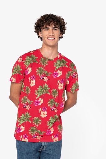Eco-friendly men’s tropical print t-shirt [NS350]