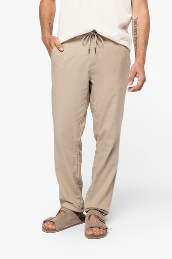Men's eco-friendly linen and organic cotton trousers [NS708]