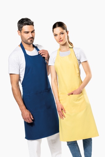Organic Cotton Apron with pocket [K8007]
