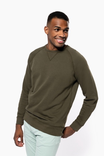 Men's organic cotton crew neck raglan sleeve sweatshirt [K480]