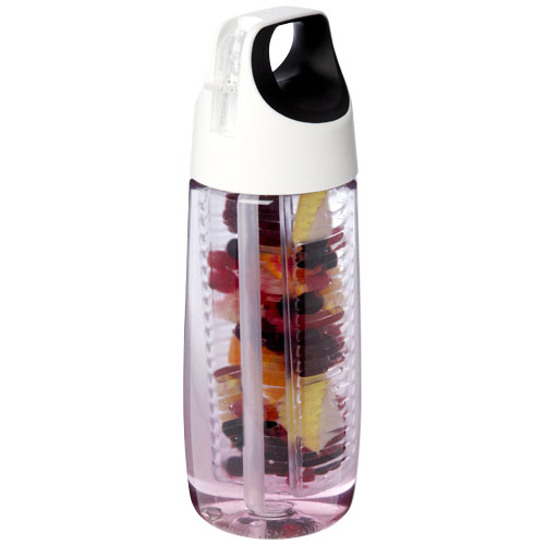 HydroFruit 700 ml recycled plastic sport bottle with flip lid and infuser [100784]