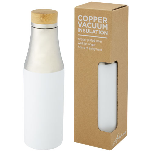 Hulan 540 ml copper vacuum insulated stainless steel bottle with bamboo lid [100667]