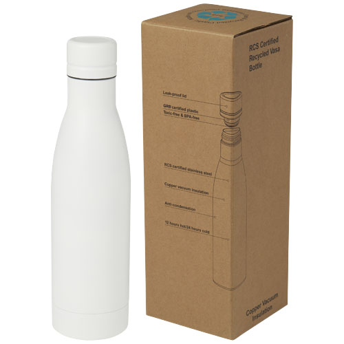 Vasa 500 ml RCS certified recycled stainless steel copper vacuum insulated bottle [100736]