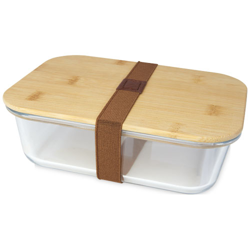Roby glass lunch box with bamboo lid [113276]