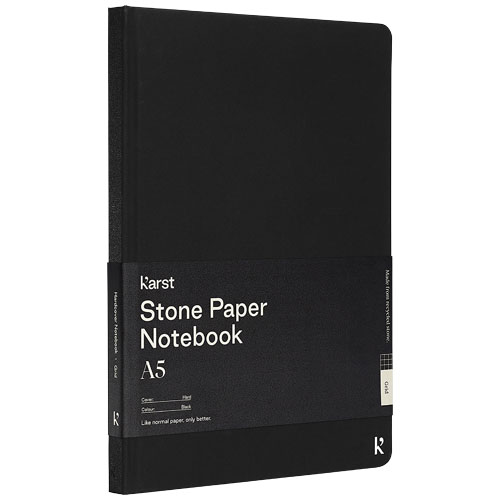 Karst® A5 stone paper hardcover notebook - squared [107798]