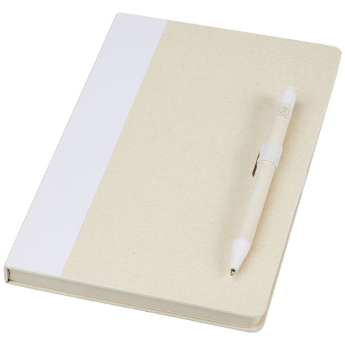 Dairy Dream A5 size reference recycled milk cartons notebook and ballpoint pen set [107811]